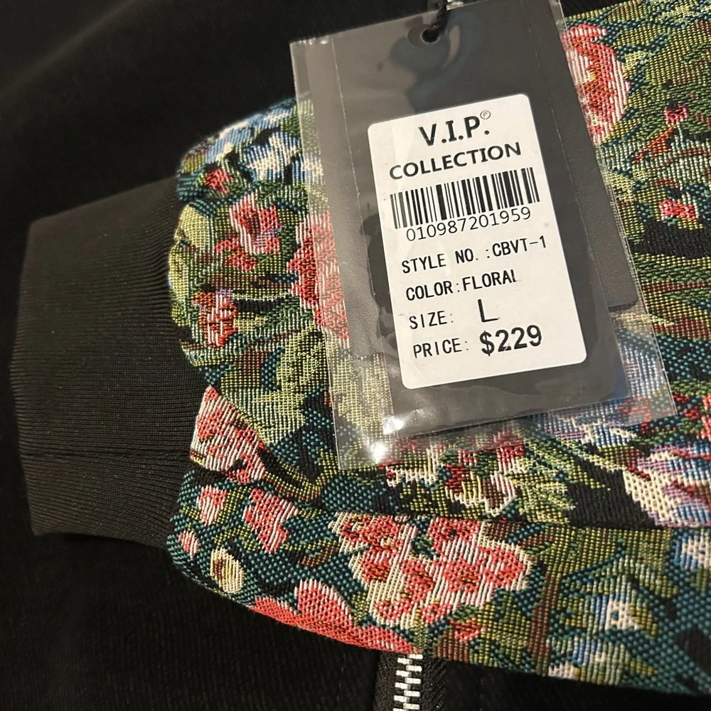 V.I.P. Collection Black/Floral Jacket - Picture 6 of 10